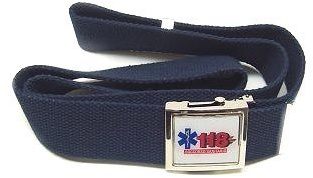 Cintura Tela Blu Vega Alta 2V75 con Fibbia 118