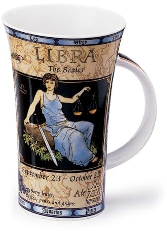 Dunoon Bone China Libra Zodiac Mug Glencoe Shape