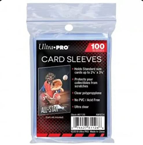 Ultra Pro 100 Pcs Penny Soft Card Sleeves Standard Size - 10 Pack (1000 Sleeves) B000Y4HI7A
