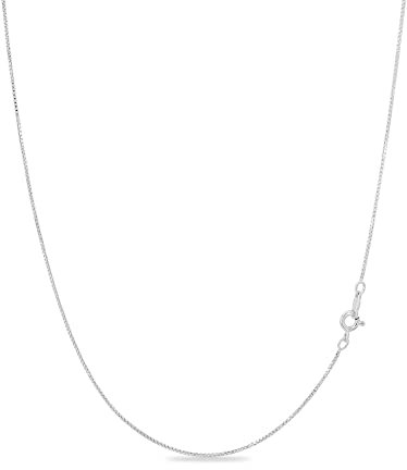 KEZEF 925 Sterling Silber 1mm Box Kette Halskette, 18k Gold plattiert Halskette für Frauen und Männer, 24 Zoll