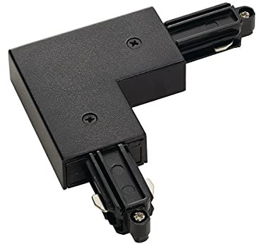 Eck-Verbinder fáå¼r 1-Phasen HV-Stromschiene, Aufbauversion, Erde auáåŸen, Schwarz