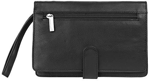 Bodenschatz Handgelenk Tasche Echt Leder schwarz Herren - 017218