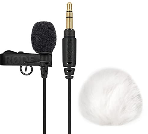 Rode Lavalier GO BK Ansteckmikrofon Lavaliermikrofon + keepdrum WS05 Fell-Windschutz Weiss
