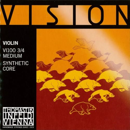 Thomastik 634155 Saiten für Violine Vision Synthetic Core, Satz 3/4 Mittel