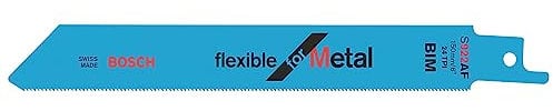 Bosch Professional 5 pièces Lame de scie sabre S 922 AF Flexible for Metal (pour le métal, 150 x 19 x 0,9 mm, Accessoires scie alternative)