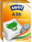 Swirl A 06 EcoPor Staubsaugerbeutel (4 Beutel), reißfeste Staubbeutel für einige AEG, Electrolux, Progress & Volta Staubsauger, 99,9 % Filterung von Hausstaub & allergenem Feinstaub