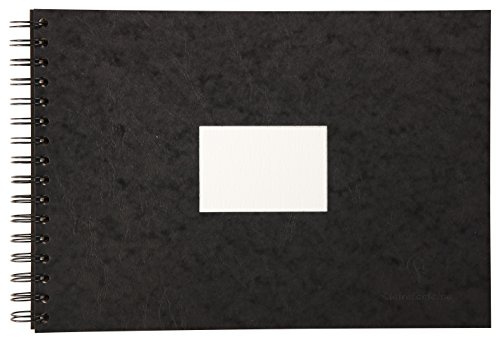 Clairefontaine 96061C Reisealbum mit Doppelspirale Aquarellpapier Feinkörnig, Din A4, 21 x 29.7 cm, 25 Blatt, 300 g Packung, weiß