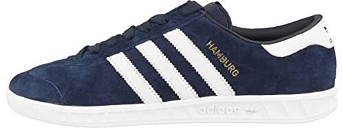 adidas Men's Hamburg Trainers, Blue Collegiate Navy Ftwr White Gold Met, 7 UK