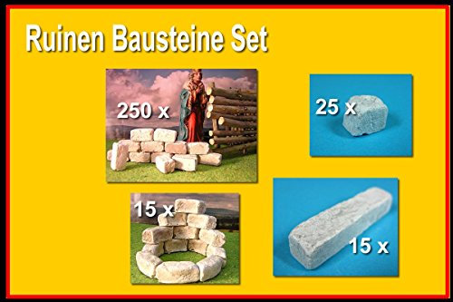 Ruinen Baustein Set, Krippenbau, Modellbausteine