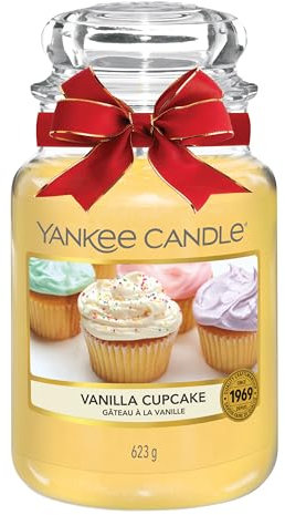 Yankee Candle Duftkerze im Glas (groß) | Vanilla Cupcake | Kerze mit langer Brenndauer bis zu 150 Stunden | Perfekt zum Muttertag | Geschenke für Frauen