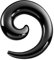 paletti Ohr Dehnung Spirale | Expander | Acryl Schwarz | Stärker 7 mm