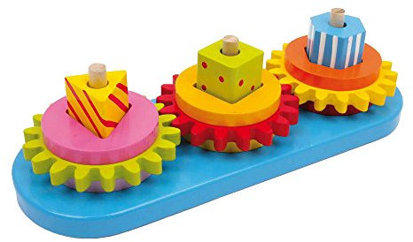small foot 3397 Steckspiel Motorik Zahnrad aus Holz