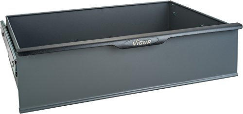 ViGOR Schublade hoch V1906 | Für Werkstattwagen Series L ∙ V1901 und Werkbank V4813 | Länge: 569 mm, Breite: 398 mm, Höhe: 154 mm | Traglast pro Schublade: 25 kg