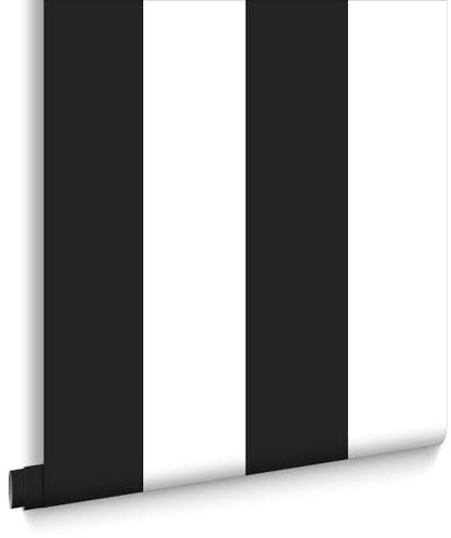 Superfresco Easy Paste The Wall Rayure Stripe Tapete, Schwarz/Weiß
