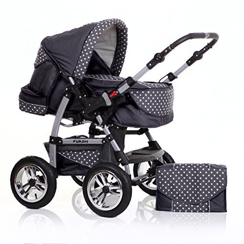 Kombi-Kinderwagen Flash 2 in 1 inkl. Sportsitz und umfangreichem Zubehör in 38 Farben