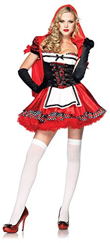 Leg Avenue Damenkleid Divine Miss mit gepolstertem BH und angenähter Kapuze