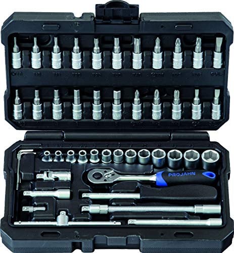Projahn 1/4 Steckschlüssel Satz 46tlg proficraft, 48 Zahn Knarren - 8651