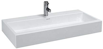 Laufen Living City Aufsatzwaschtisch, ohne Hahnloch, mit Überlauf, 1000x460,weiß - H8184380001091
