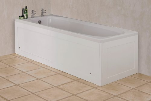 Croydex WB995122 Unfold-n-Fit Badewannenpaneel, höhenverstellbar, 50-53 cm, 168 cm, Hochglanz-Weiß
