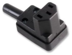 Loops IEC Female C13 Vertical Right Angled 10A Connector Plug - Kettle Socket 90 Degree