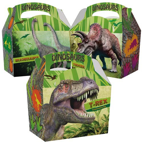 24 x Childrens Cardboard Lunch/Party Boxes Dinosaur Design