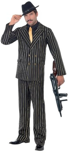 Gold Pinstripe Gangster Costume (L)