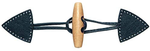 Prym 417715 Toggle fastening 15 x 5 cm dark blue, Wood, One size