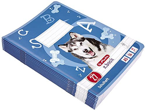 Herlitz Schulheft x.book A5, liniert, Lineatur 27, 16 Blatt, 10 Stück
