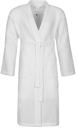Vossen Damen & Herren Bademantel Wellington-L weiß, m