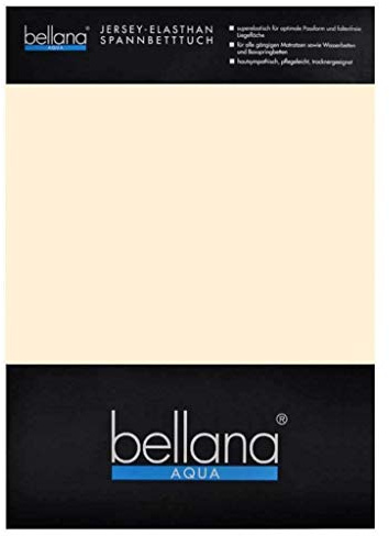 bellana® Aqua Jersey Multifunktions-Spannbettlaken für Wasserbetten in Normal- und Übergrößen, 180-200x200-220 cm in Creme