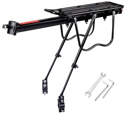 INION H022B - Einstellbare Fahrrad Gepäckträger Sattel Rahmenbefestigung Flankenschutz Reflektor