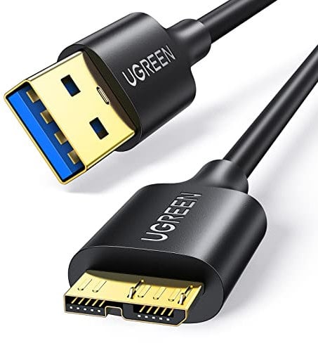 UGREEN Cavo Micro B a USB 3.0 A 5Gbps per Disco Rigido Esterno Compatibile con Galaxy S5/Note 3, Hard Disk, Hitachi, Maxtor M3, WD My Passport (1M)