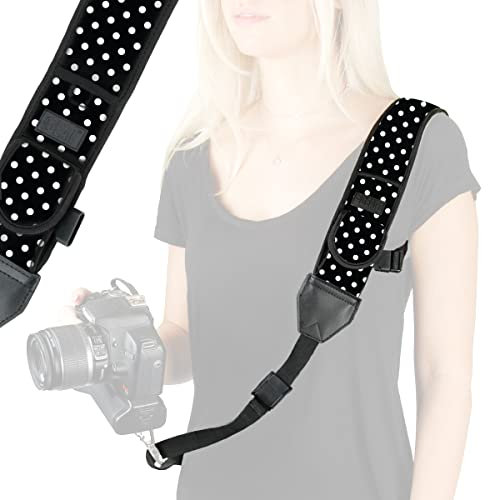 USA Gear Kamera Schultergurt mit Verstellbarem Tupfen Neopren, Sicherheitsgurt, Zubehörtasche, Schnellverschluss, Kompatibel mit Canon, Nikon, Sony und Weiteren DSLR-Kameras, Spiegellosen Kameras