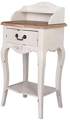 Console secrétaire décoratif style shabby chic vintage Blanc/Exclusivité PALAZZO