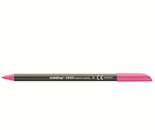 edding 1200 Fasermaler fein - pink - 1 Stift - Rundspitze 1 mm - Filzstift zum Zeichnen und Schreiben - für Schule, Mandala
