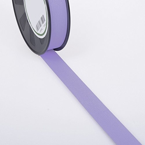 Deko und Band Wetterfestes Polyband mit Holzmaserung - Lavendel - 25 mm - 91 m Rolle - 120