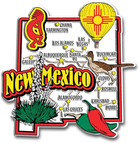 New Mexico State Jumbo Map Magnet by Classic Magnets