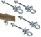 Gartenwelt Riegelsberger Lot de 4 crochets de balançoire Safety Type D+ M12 pour poutres de 90 à 120 mm à visser