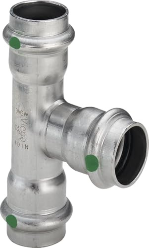 Viega Sanpress Dir 2318 – 2318 Durchmesser 18 x 15 x 18 mm Edelstahl