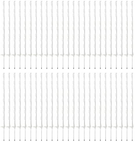 50 x 4ft White Electric Fence Plastic Poly Posts Temporary Fencing Horse Paddock Line Stakes Poles