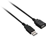 V7 High-Speed USB 2.0 Extension Cable - 6 feet - A Male to A Female for extending the rage of USB device cables (V7N2USB2EXT-06F) - Black