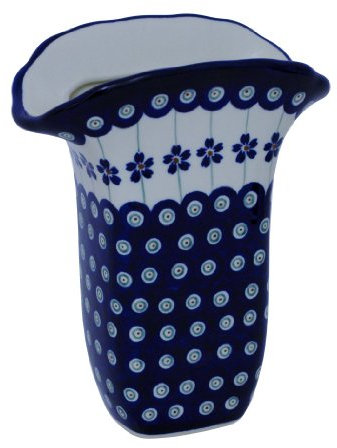 Original Bunzlauer Blumenvase Ø14.60x8.50 cm, H=18.00 cm im Dekor 166a