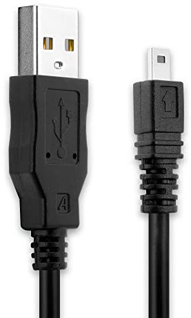CELLONIC Camera USB Cable Replacement for Sanyo VPC-E10 VPC-E60 VPC-E7 VPC-E6 VPC-E1500TP VPC-S60 VPC-S6 Charger 1.5m Lead Fast Charging Data Cable File Transfer - Black
