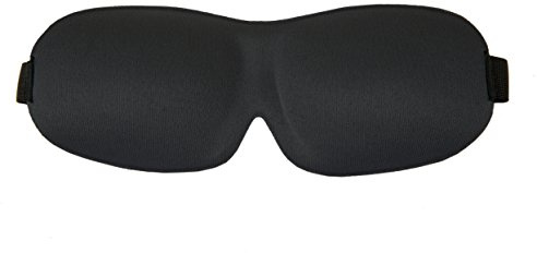 Travelon 12768 Travel Sleep Mask with Domed Eye Cup Black