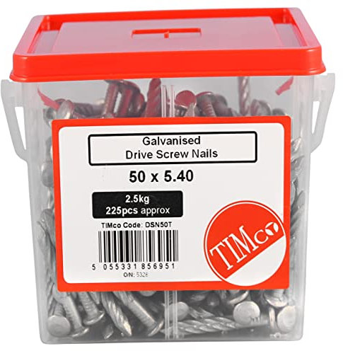 TIMco GALVANISED DRIVE SCREW NAILS (2.5kg TUB) 150 x 6.40