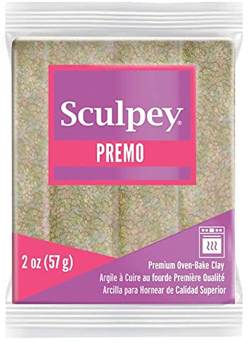 Polyform Sculpey Premo Polymer Oven-Bake Clay, Opal, Non Toxic, 2 oz. bar, Great for jewelry making, holiday, DIY, mixed media and home décor projects. Premium clay great for clayers and artists.