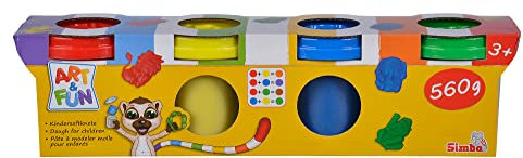 Simba 106320642 - Art & Fun Softknete, 4x140g in Dose, ab 3 Jahren