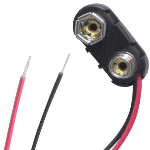 TechWareGames PP3 9V BATTERY CLIP SNAP ON CONNECTOR 145MM CABLE LEAD BLACK