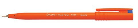 Pentel S570-C - Ultra Fine Pen 06mm Blue S570-C - (PK12)