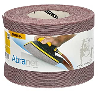Mirka Abranet Netz Schleifrolle 115 mm x 25 m Klett Korn P320 | Netz-Schleifrolle mit Klett für Holz Spachtel Lack Kunststoff hohe Staubabsaugung langlebig